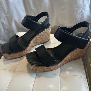 Brand new Franco Sarto Women's Sweety Sandal wedges. Black. Size 7